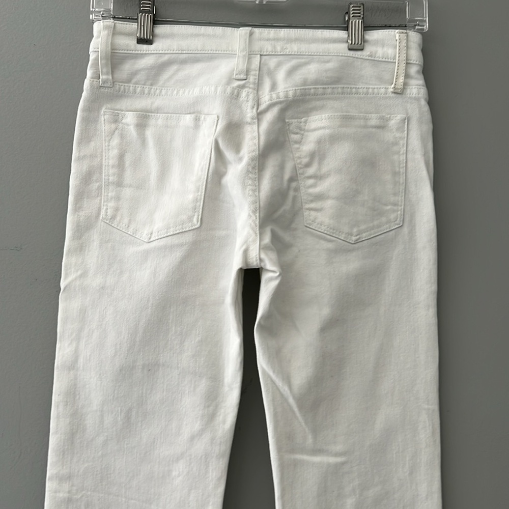 Helmut Lang Straight Boot Cut Mid Rise Jean White 24 - Picture 11 of 14